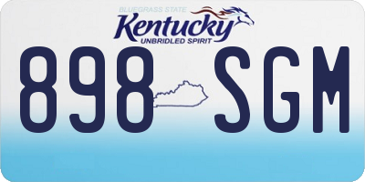 KY license plate 898SGM