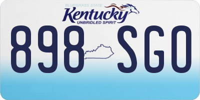 KY license plate 898SGO