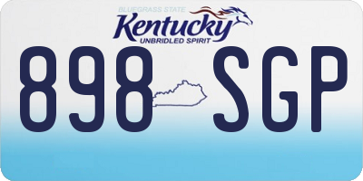 KY license plate 898SGP