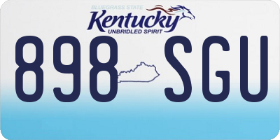 KY license plate 898SGU