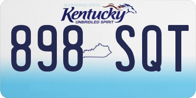 KY license plate 898SQT