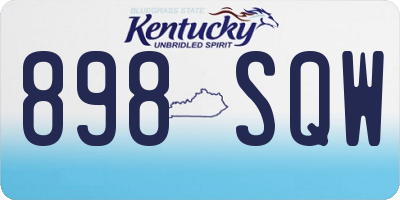 KY license plate 898SQW