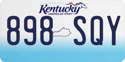 KY license plate 898SQY