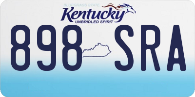 KY license plate 898SRA