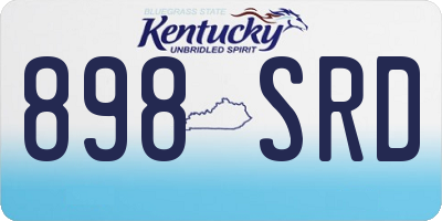 KY license plate 898SRD