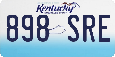 KY license plate 898SRE