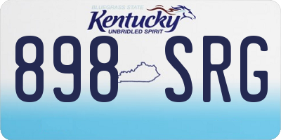 KY license plate 898SRG