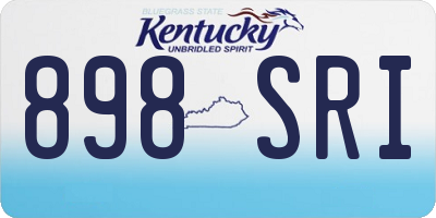 KY license plate 898SRI