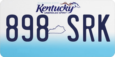 KY license plate 898SRK