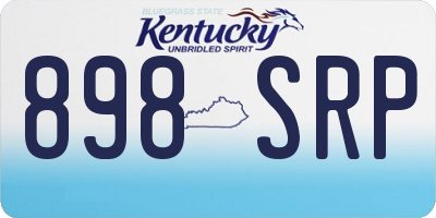 KY license plate 898SRP