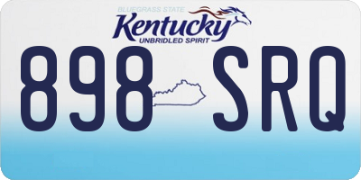 KY license plate 898SRQ