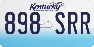 KY license plate 898SRR