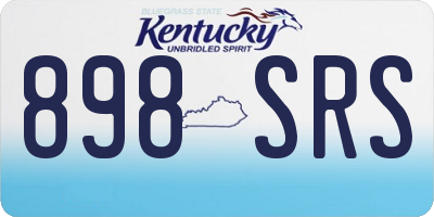 KY license plate 898SRS