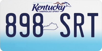 KY license plate 898SRT