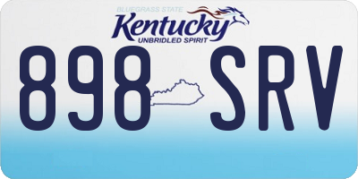 KY license plate 898SRV
