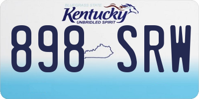 KY license plate 898SRW