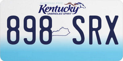 KY license plate 898SRX