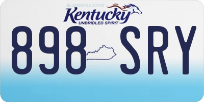KY license plate 898SRY