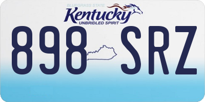 KY license plate 898SRZ