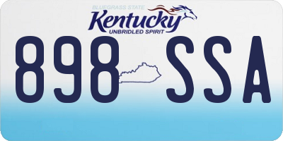 KY license plate 898SSA