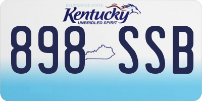 KY license plate 898SSB
