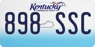 KY license plate 898SSC