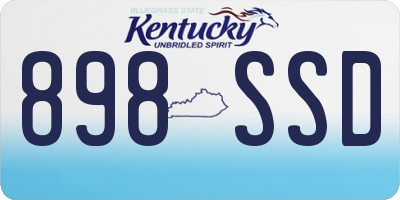KY license plate 898SSD