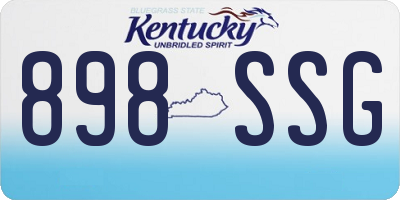 KY license plate 898SSG