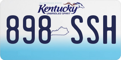 KY license plate 898SSH