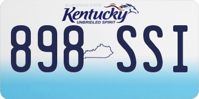 KY license plate 898SSI