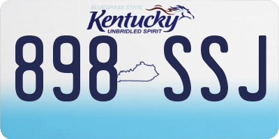 KY license plate 898SSJ