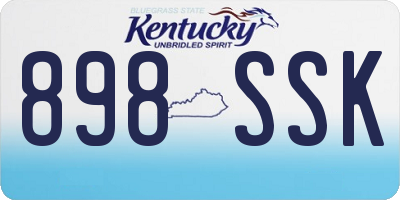 KY license plate 898SSK