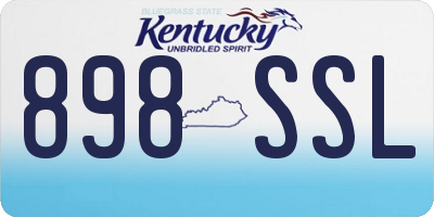 KY license plate 898SSL