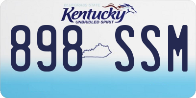 KY license plate 898SSM