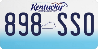 KY license plate 898SSO