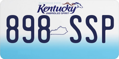 KY license plate 898SSP