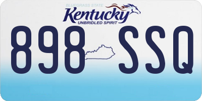 KY license plate 898SSQ