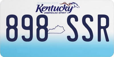 KY license plate 898SSR