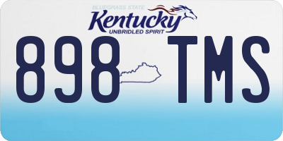 KY license plate 898TMS