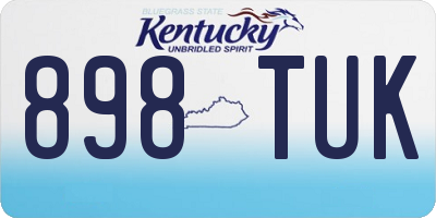 KY license plate 898TUK
