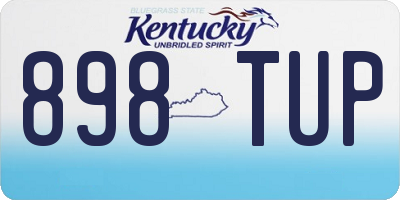 KY license plate 898TUP