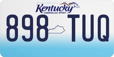 KY license plate 898TUQ
