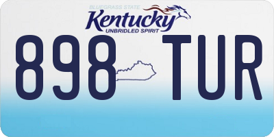 KY license plate 898TUR