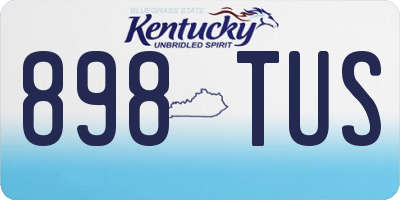 KY license plate 898TUS