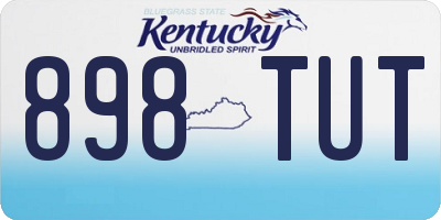 KY license plate 898TUT