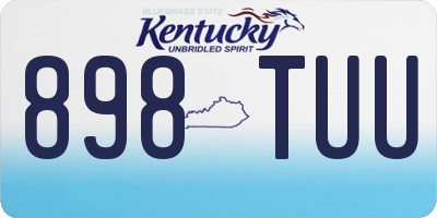 KY license plate 898TUU