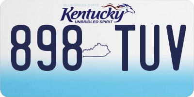KY license plate 898TUV