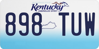 KY license plate 898TUW