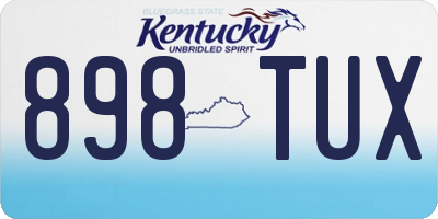 KY license plate 898TUX