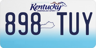 KY license plate 898TUY